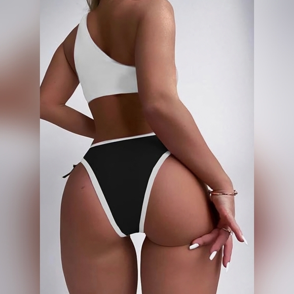 SherryDC Women's Cheeky Cutout One Shoulder Bikini #480 - Picture 7 of 9